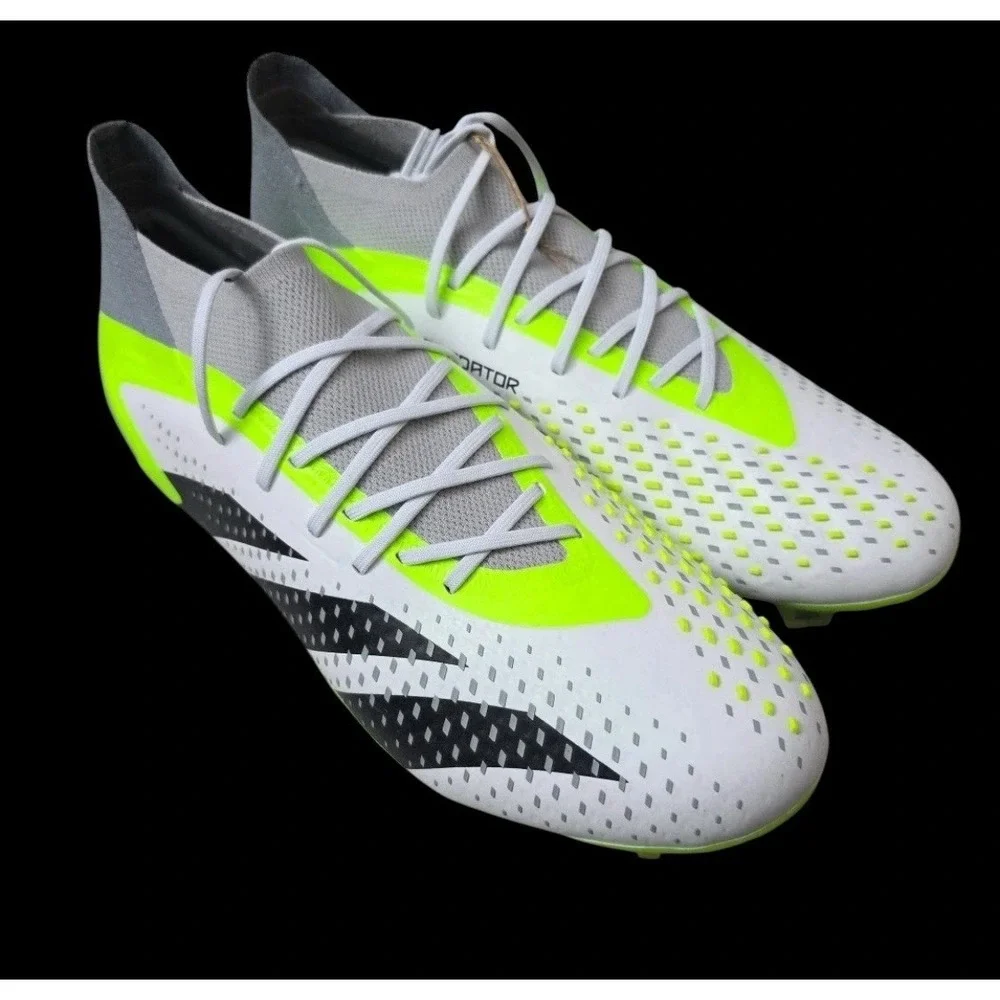 Adidas Predator Accuracy.1 FG White/Green Soccer Cleats Mens Size‎ 11 New GZ0035